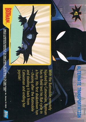 Topps Batman: Animated Series - Season One Base Card 41 Alternate Transportation