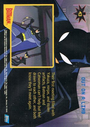 Topps Batman: Animated Series - Season One Base Card 43 Out on a Limb
