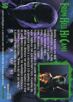 Inkworks Spawn the Movie Base Card 50 From Hell He Came