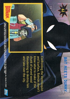 Topps Batman: Animated Series - Season One Base Card 61 Bat Meets Dummy