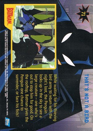 Topps Batman: Animated Series - Season One Base Card 71 That's Not a Bird