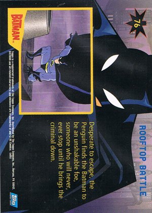Topps Batman: Animated Series - Season One Base Card 76 Rooftop Battle