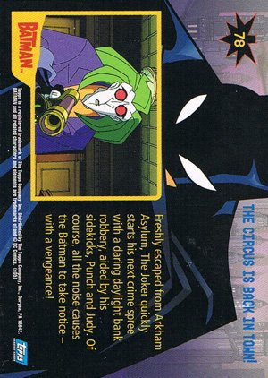Topps Batman: Animated Series - Season One Base Card 78 The Circus Is Back in Town!
