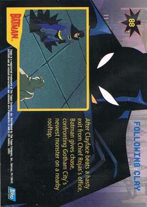 Topps Batman: Animated Series - Season One Base Card 88 Following Clay