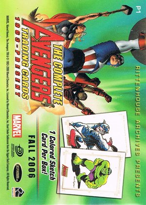 Rittenhouse Archives The Complete Avengers 1963-Present Promo Card P1 