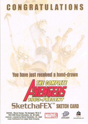 Rittenhouse Archives The Complete Avengers 1963-Present Sketch Card  Darren Auck (268)