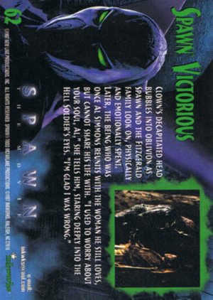Inkworks Spawn the Movie Base Card 62 Spawn Victorious