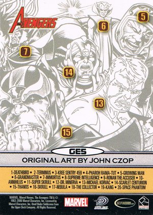 Rittenhouse Archives The Complete Avengers 1963-Present Greatest Enemies Card GE5 of the