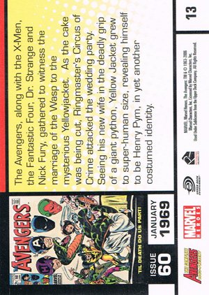 Rittenhouse Archives The Complete Avengers 1963-Present Base Card 13 