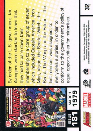 Rittenhouse Archives The Complete Avengers 1963-Present Base Card 32 