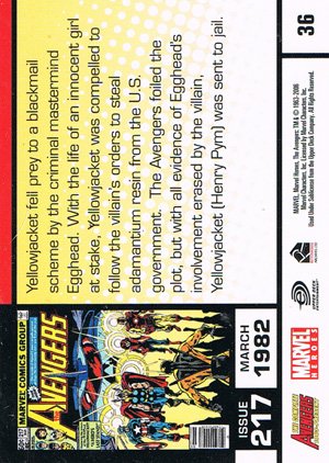 Rittenhouse Archives The Complete Avengers 1963-Present Base Card 36 