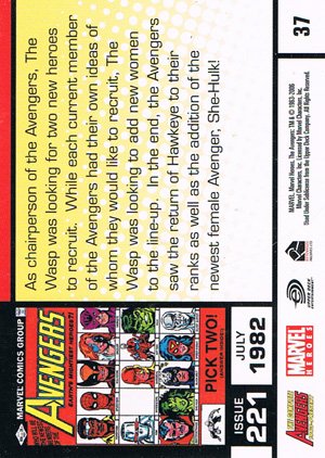Rittenhouse Archives The Complete Avengers 1963-Present Base Card 37 