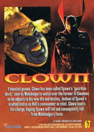 Inkworks Spawn the Movie Base Card 67 Clown