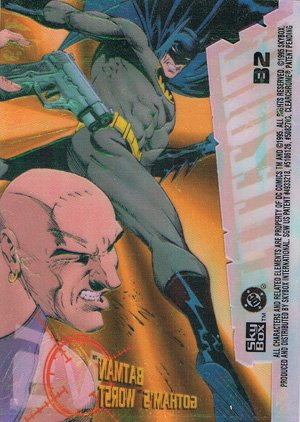 SkyBox DC Legends Battlezone Card B2 Batman vs. Gotham's Worst