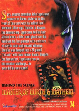 Inkworks Spawn the Movie Base Card 74 Master of Mirth & Mayhem