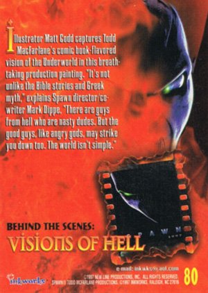 Inkworks Spawn the Movie Base Card 80 Visions of Hell