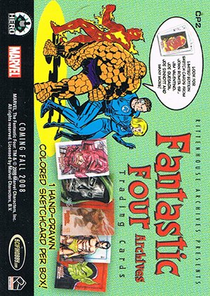Rittenhouse Archives Fantastic Four Archives Promo Card CP2 Philly Nonsport Show