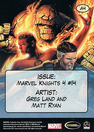 Rittenhouse Archives Fantastic Four Archives Ready for Action Card A4 Marvel Knights 4 #14