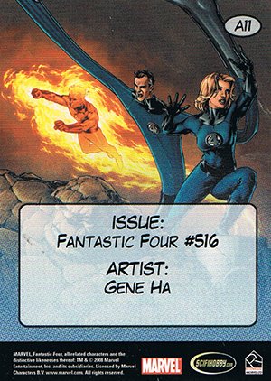 Rittenhouse Archives Fantastic Four Archives Ready for Action Card A11 Fantastic Four #516