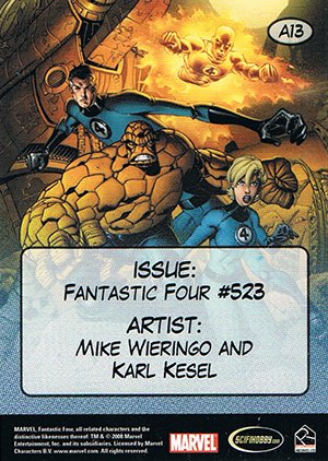 Rittenhouse Archives Fantastic Four Archives Ready for Action Card A13 Fantastic Four #523