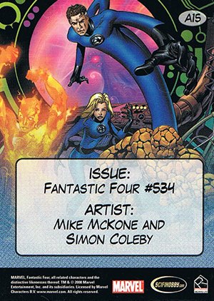 Rittenhouse Archives Fantastic Four Archives Ready for Action Card A15 Fantastic Four #534