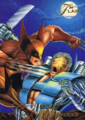 Fleer Marvel Annual Flair '94 Base Card 74 Cable vs Wolverine