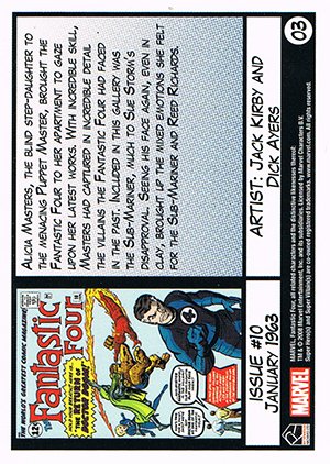 Rittenhouse Archives Fantastic Four Archives Base Card 3 Issue #10 - January 1963