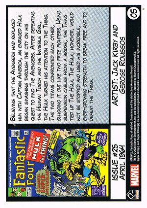 Rittenhouse Archives Fantastic Four Archives Base Card 5 Issue #25 - April 1964