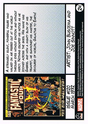 Rittenhouse Archives Fantastic Four Archives Base Card 24 Issue #120 - March 1972
