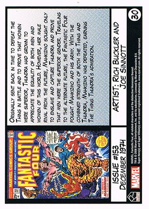 Rittenhouse Archives Fantastic Four Archives Base Card 30 Issue #153 - December 1974