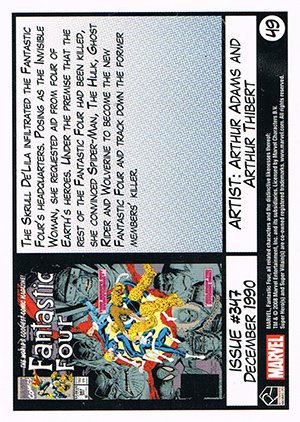 Rittenhouse Archives Fantastic Four Archives Base Card 49 Issue #347 - December 1990