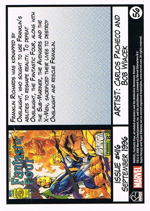 Rittenhouse Archives Fantastic Four Archives Base Card 56 Issue #416 - September 1996