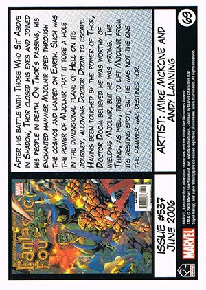 Rittenhouse Archives Fantastic Four Archives Base Card 69 Issue #537 - June 2006