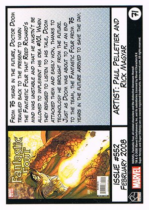 Rittenhouse Archives Fantastic Four Archives Base Card 71 Issue #552 - February 2008