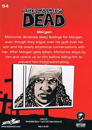 Cryptozoic The Walking Dead Comic Book Base Card 54 Morgan