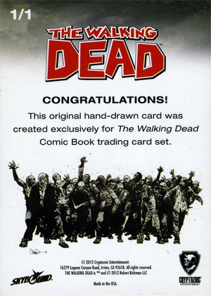 Cryptozoic The Walking Dead Comic Book Sketch Card  Bryan Turner