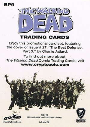 Cryptozoic The Walking Dead Comic Book Binder Puzzle Card BP9 