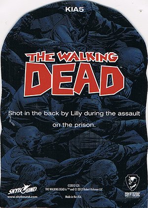 Cryptozoic The Walking Dead Comic Book Killed-in-Action Card KIA5 Lori Grimes