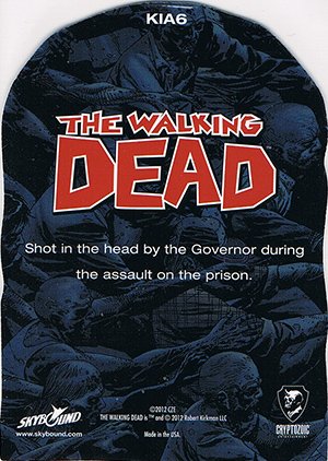 Cryptozoic The Walking Dead Comic Book Killed-in-Action Card KIA6 Hershel Greene
