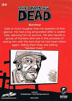 Cryptozoic The Walking Dead Comic Book Parallel Card 34 Survivor