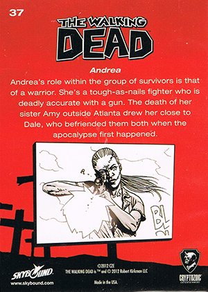 Cryptozoic The Walking Dead Comic Book Parallel Card 37 Andrea