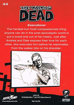 Cryptozoic The Walking Dead Comic Book Parallel Card 44 Executioner