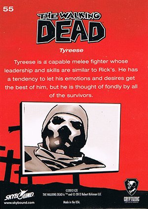 Cryptozoic The Walking Dead Comic Book Parallel Card 55 Tyreese