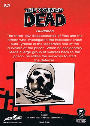 Cryptozoic The Walking Dead Comic Book Base Card 62 Guidance