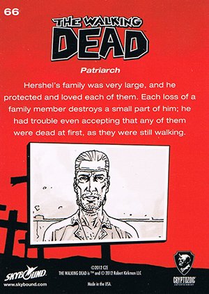 Cryptozoic The Walking Dead Comic Book Base Card 66 Patriarch