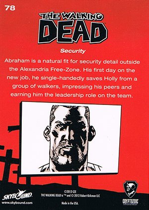 Cryptozoic The Walking Dead Comic Book Base Card 78 Security