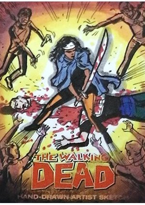 Cryptozoic The Walking Dead Comic Book Sketch Card  Brian Kong