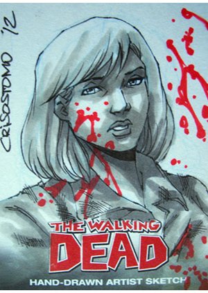 Cryptozoic The Walking Dead Comic Book Sketch Card  Dennis Crisostomo