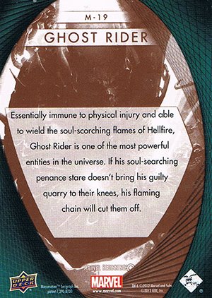 Upper Deck Marvel Beginnings Series II Marvel Prime Micromotion Card M-19 Ghost Rider