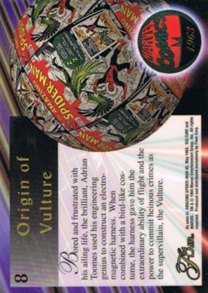 Fleer Marvel Annual Flair '94 Base Card 8 Vulture vs Spider-Man